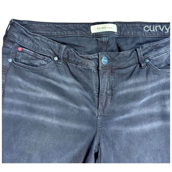 Slink Jeans Black Ankle Cropped Jeans with Stretch Sz 18 - Picture 3 of 11